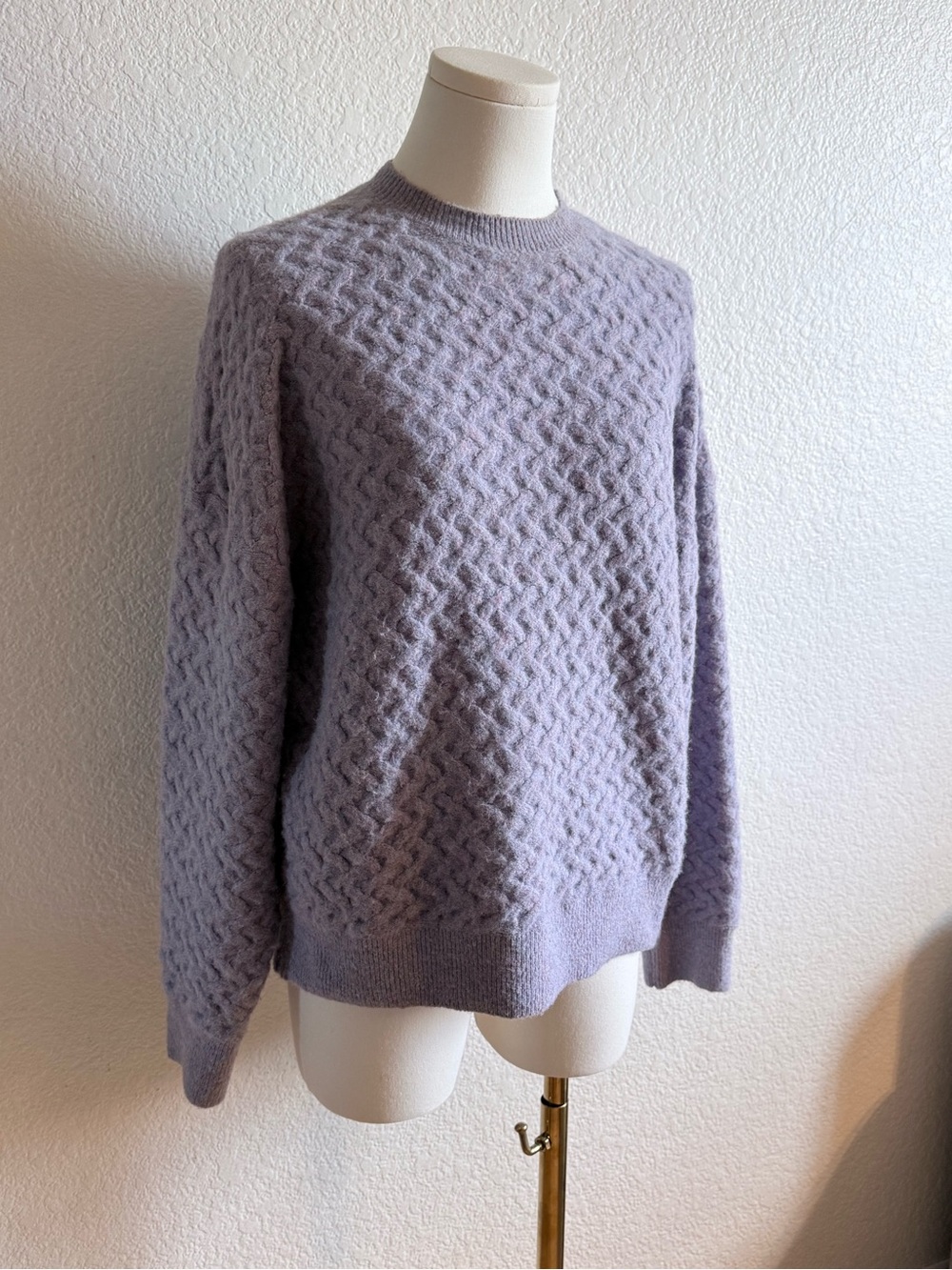 Ted Baker London Lavender Textured Cardigan Sweater